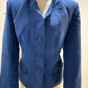 Beautiful blue color, suede jacket